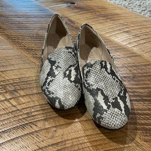 Soul snake skin slip on shoes